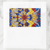 Sticker Rectangulaire Collier rectangle avec couleurs roumaines (Sac)