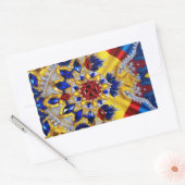 Sticker Rectangulaire Collier rectangle avec couleurs roumaines (Enveloppe)