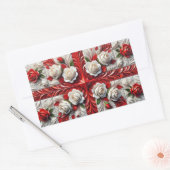 Sticker Rectangulaire Collier rectangle avec design Rose anglais (Enveloppe)