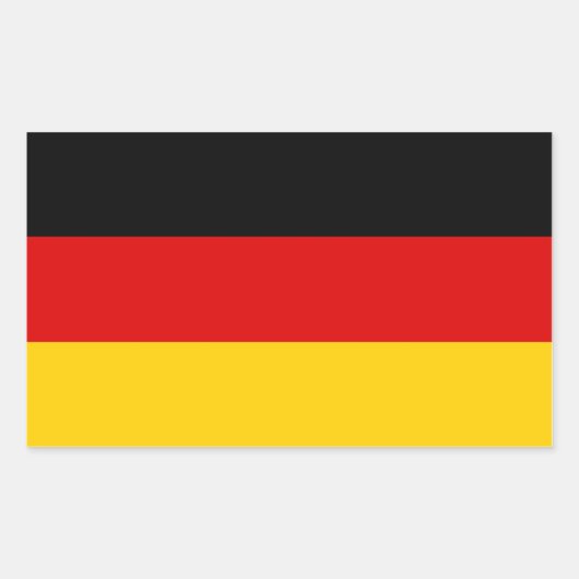 Sticker Rectangulaire Collier rectangle avec Drapeau d'Allemagne (Devant)