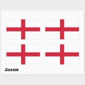 Sticker Rectangulaire Collier rectangle avec Drapeau d'Angleterre (Feuille)