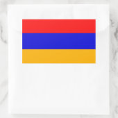 Sticker Rectangulaire Collier rectangle avec Drapeau d'Arménie (Sac)