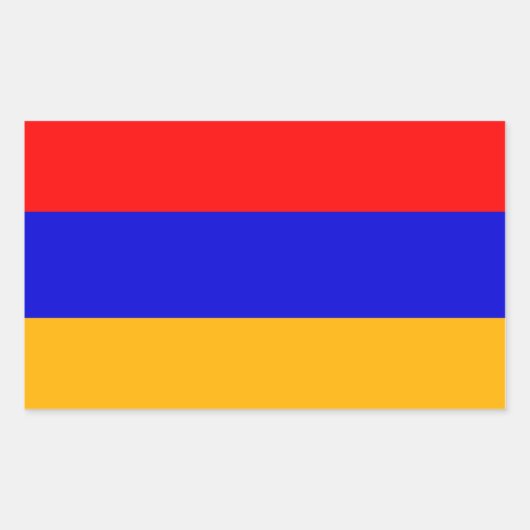 Sticker Rectangulaire Collier rectangle avec Drapeau d'Arménie (Devant)