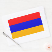 Sticker Rectangulaire Collier rectangle avec Drapeau d'Arménie (Enveloppe)