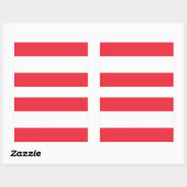 Sticker Rectangulaire Collier rectangle avec Drapeau d'Autriche (Feuille)