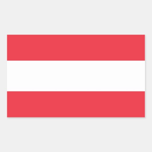 Sticker Rectangulaire Collier rectangle avec Drapeau d'Autriche (Devant)
