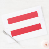Sticker Rectangulaire Collier rectangle avec Drapeau d'Autriche (Enveloppe)