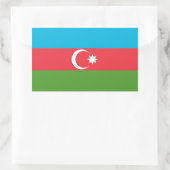 Sticker Rectangulaire Collier rectangle avec Drapeau d'Azerbaïdjan (Sac)