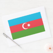 Sticker Rectangulaire Collier rectangle avec Drapeau d'Azerbaïdjan (Enveloppe)