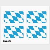 Sticker Rectangulaire Collier rectangle avec Drapeau de Bavière, Allemag (Feuille)