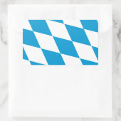 Sticker Rectangulaire Collier rectangle avec Drapeau de Bavière, Allemag (Sac)