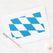Sticker Rectangulaire Collier rectangle avec Drapeau de Bavière, Allemag (Enveloppe)