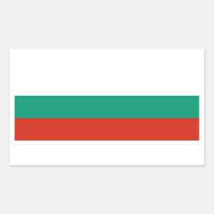 Sticker Rectangulaire Collier rectangle avec Drapeau de Bulgarie