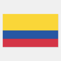 Collier rectangle avec Drapeau de Colombie