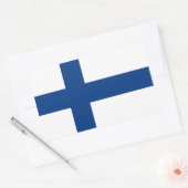 Sticker Rectangulaire Collier rectangle avec Drapeau de Finlande (Enveloppe)