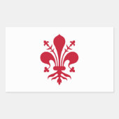 Sticker Rectangulaire Collier rectangle avec drapeau de Florence (Devant)