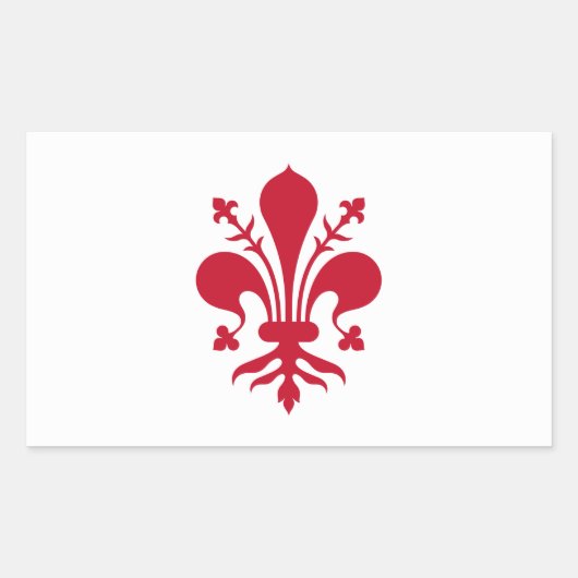 Sticker Rectangulaire Collier rectangle avec drapeau de Florence (Devant)
