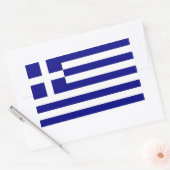 Sticker Rectangulaire Collier rectangle avec Drapeau de Grèce (Enveloppe)