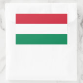 Sticker Rectangulaire Collier rectangle avec Drapeau de Hongrie (Sac)