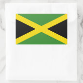 Sticker Rectangulaire Collier rectangle avec Drapeau de Jamaïque (Sac)
