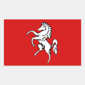 Sticker Rectangulaire Collier rectangle avec Drapeau de Kent, Angleterre (Devant)