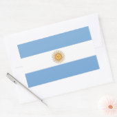 Sticker Rectangulaire Collier rectangle avec Drapeau de l'Argentine (Enveloppe)