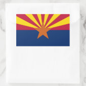 Sticker Rectangulaire Collier rectangle avec Drapeau de l'Arizona, États (Sac)