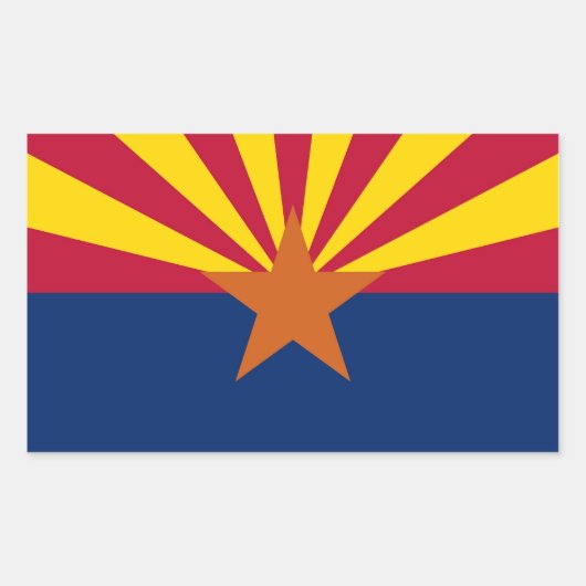 Sticker Rectangulaire Collier rectangle avec Drapeau de l'Arizona, États (Devant)