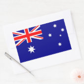 Sticker Rectangulaire Collier rectangle avec Drapeau de l'Australie (Enveloppe)