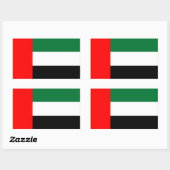 Sticker Rectangulaire Collier rectangle avec Drapeau de l'Émirat Arabe U (Feuille)