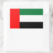 Sticker Rectangulaire Collier rectangle avec Drapeau de l'Émirat Arabe U (Sac)