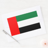 Sticker Rectangulaire Collier rectangle avec Drapeau de l'Émirat Arabe U (Enveloppe)