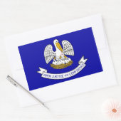 Sticker Rectangulaire Collier rectangle avec Drapeau de Louisiane, U.S.A (Enveloppe)
