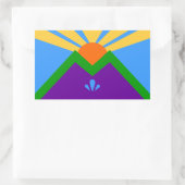 Sticker Rectangulaire Collier rectangle avec Drapeau de Manitou Springs (Sac)