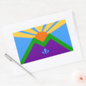 Sticker Rectangulaire Collier rectangle avec Drapeau de Manitou Springs (Enveloppe)