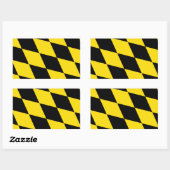 Sticker Rectangulaire Collier rectangle avec Drapeau de Munich, Allemagn (Feuille)