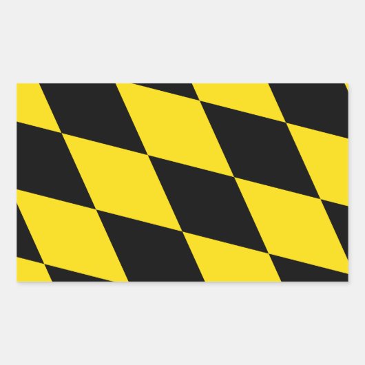 Sticker Rectangulaire Collier rectangle avec Drapeau de Munich, Allemagn (Devant)