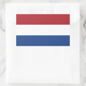 Sticker Rectangulaire Collier rectangle avec Drapeau de Pays-Bas (Sac)