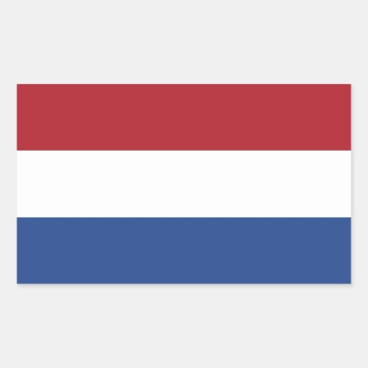 Sticker Rectangulaire Collier rectangle avec Drapeau de Pays-Bas (Devant)