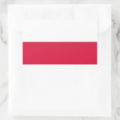 Sticker Rectangulaire Collier rectangle avec Drapeau de Pologne (Sac)