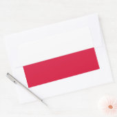 Sticker Rectangulaire Collier rectangle avec Drapeau de Pologne (Enveloppe)
