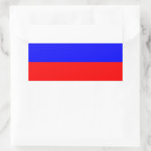 Sticker Rectangulaire Collier rectangle avec Drapeau de Russie (Sac)