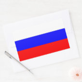Sticker Rectangulaire Collier rectangle avec Drapeau de Russie (Enveloppe)
