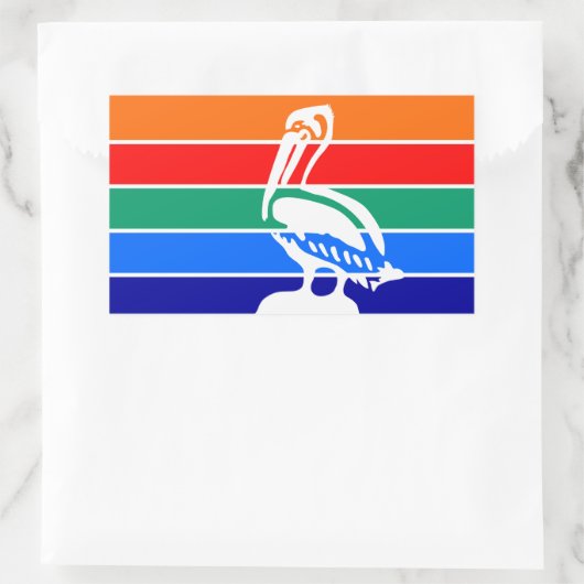 Sticker Rectangulaire Collier rectangle avec Drapeau de Saint-Pétersbour (Sac)