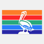 Sticker Rectangulaire Collier rectangle avec Drapeau de Saint-Pétersbour (Devant)