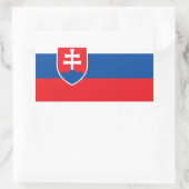 Sticker Rectangulaire Collier rectangle avec Drapeau de Slovaquie (Sac)