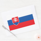 Sticker Rectangulaire Collier rectangle avec Drapeau de Slovaquie (Enveloppe)