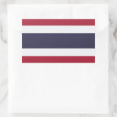 Sticker Rectangulaire Collier rectangle avec Drapeau de Thaïlande (Sac)