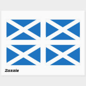 Sticker Rectangulaire Collier rectangle avec Drapeau d'Ecosse (Feuille)