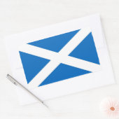 Sticker Rectangulaire Collier rectangle avec Drapeau d'Ecosse (Enveloppe)